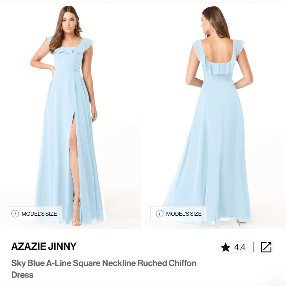 Azazie Jinny Sky Blue Maxi Dress